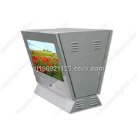 21.5" gas station pump lcd advertising screen,outdoor digital signage,double enclosure lcd display