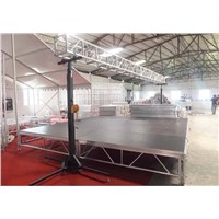 6m Heavy Duty Crank Stand with outrigger trussing lighting truss