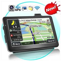 7 inch GPS navigation, DVR+Bluetooth + AV IN + FM+4GB, DDR 128 Win CE 6.0