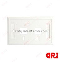 86*120 type double ports rj45  faceplate box