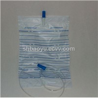 ADULTO PVC URINE BAG 2000ML WITH CROSS VALVE, DISPOSABLE MEDICAL