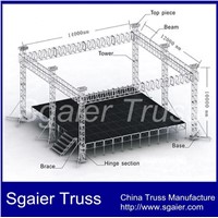 Aluminum stage roof china stage truss