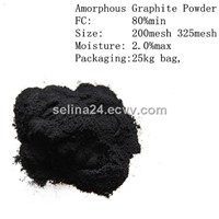 Amorphous Graphite Powder FC 80%min 200mesh 325mesh