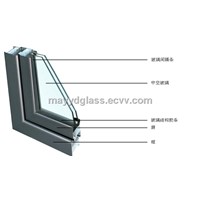 Anti-condensation security coated insulated tempered building glass