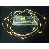 Battery operated copper wire LED christmas light string