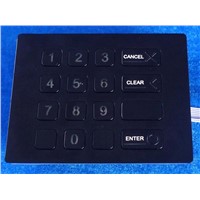 Black Stainless Steel industrial numeric keypad