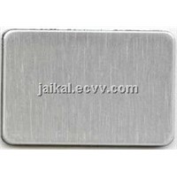 Brushed silver aluminum composite panel