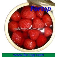 Canned Strawberry in Glass Jar