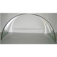 Curved tempered building glass for windows