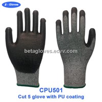 Cut 5 gloves with PU coating