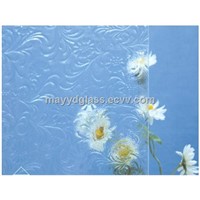 Frosted ultra-white glass for bathroom, toilets, office doors