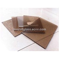 Good thermal stability green coated tempered glass for building doors and curtain wall
