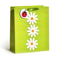High quality flower paper bag with 3D