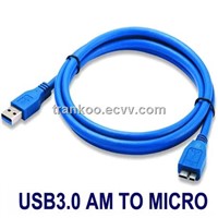 High speed usb 3.0 cable for external HDD Type A Male to Micro B Male 5 Gbps usb 3.0 cable