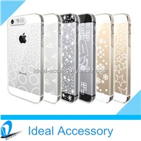 Hot Selling Calling Sense Led Flashing Lighting Clear Back Case for iPhone5/5s Various shapes Design