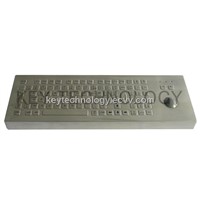 IP65 Waterproof Stainless Steel Keyboard With Trackball / Numeric Keypad