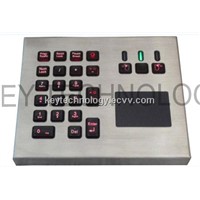 IP65 dynamic numeric  backlight pc keypad with touchpad