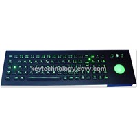 IP65 dynamic  stainless steel backlight PC keyboard with trackball with numeric keypad