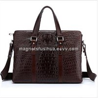 Men Fashion Genuine Leather Bag, Crocodile Tote Leather Bag Designer (M3029)