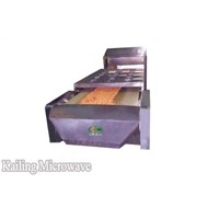 Microwave puffed and drying equipment for peanut