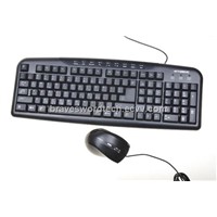 Multi-media wired keyboard and mouse combo