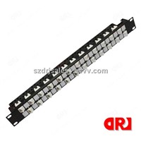 Shenzhen 24 ports blank patch panel with color keytone jack