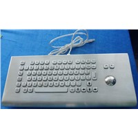 Stainless steel  wall mounted keyboard with l optical l trackball