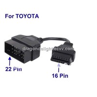 TOYOTA 22 Pin 22Pin Male to OBD OBD2 OBDII 16 Pin Female Car Diagnostic Tool Adapter Converter Cable