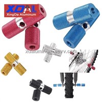 XD-PD-F04 Strongly built Aluminum 6063-T6 profile CNC machined bicycle foot begs protection use