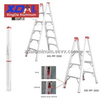 XD-PF-300 Aluminium portable folding ladder with anti-skid plastic cover
