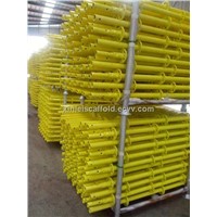 Yellow powder coated ringlock scaffolding vertical