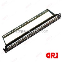 china  supplier  black  metal  24 port cat6 patch panel