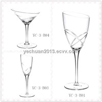 glass cup with clear decoration