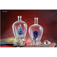 handmade glassware glass wine bottle
