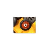 6 inch small solid rubber wheel