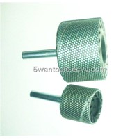 superabrasive diamond abrasive sanding band/sleeve with rubber mandrel