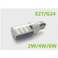 Ultra bright LED corn light  2W 4W 6W SMD5050  plug E27/G24
