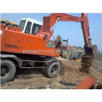 used DAEWOO DH130W-3 wheel excavator/used wheel excavator