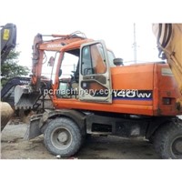 used DAEWOO S140WV wheel excavator/used wheel excavator