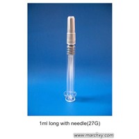1ml long with needle(27G)