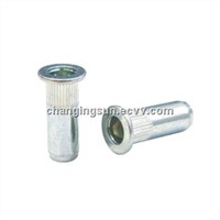 Knurled Cylindrical Threaded Inserts, Flat Head, Closed Type