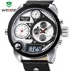 2014 WEIDE Oversized men 30 ATM analog sports watch genuine leather Japan Miyota 2035 quartz watch