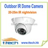 Security CCTV IR Dome Camera metal housing with 25 IR distance