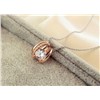 rose gold plated 925 sterling silver pendant with crystal cubic zircon stone