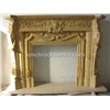 Stone Carved Fireplace with Marble Sandstone Travertine