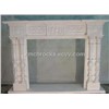 Stone Carved Fireplace with Marble Sandstone Travertine