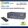 4-Port VGA Video & Audio  Switch & Remote-ACAFA VAS14