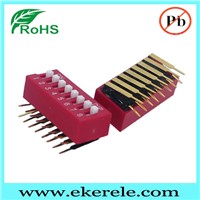 1-12 Positions Right Angle Dip Switch RED/BLUE