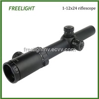 1-12x24mm Long Range Tactical Riflescope - Waterproof Hunting Scope