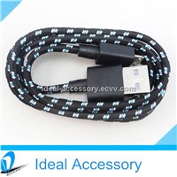 1m/2m/3m Nylon Fabric Braided USB Data Sync Charge Cable For iPhone/Samsung etc 10 colors available